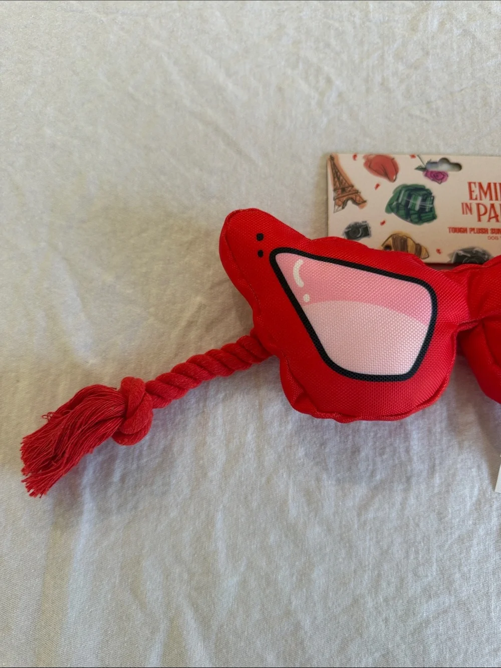 Netflix Emily In Paris Red Fashion Sunglasses Pet Plush Dog Toy
